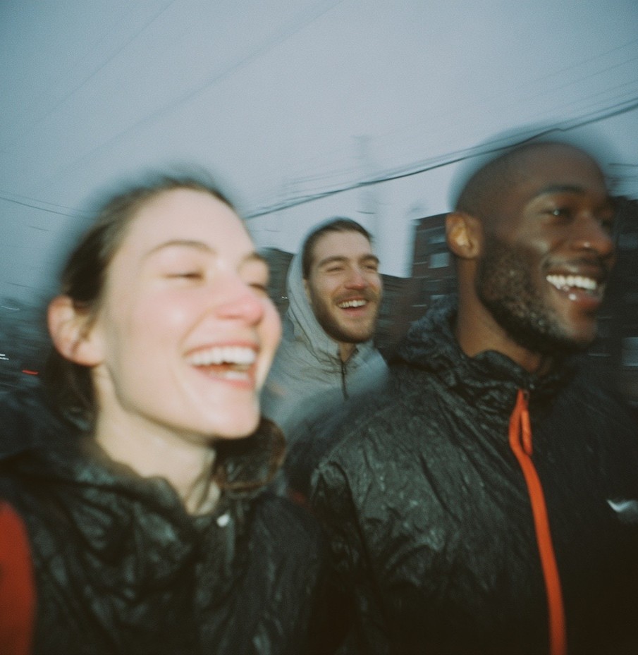 Run crew on Mile End street